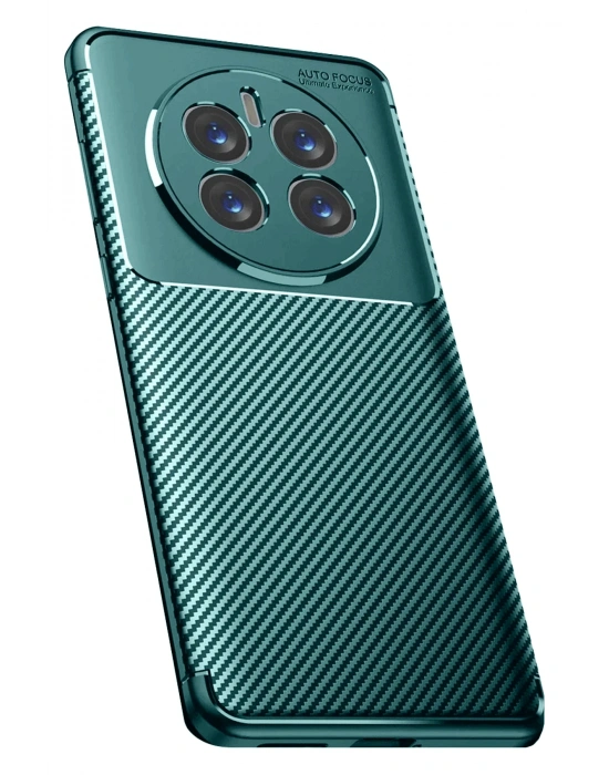 Newface Realme 12 Pro Plus Kılıf Auto Focus Karbon Kapak - Koyu Yeşil