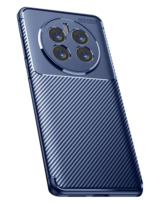 Newface Realme 12 Pro Plus Kılıf Auto Focus Karbon Kapak - Lacivert