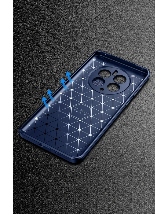 Newface Realme 12 Pro Plus Kılıf Auto Focus Karbon Kapak - Lacivert