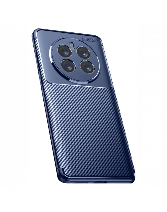 Newface Realme 12 Pro Plus Kılıf Auto Focus Karbon Kapak - Lacivert