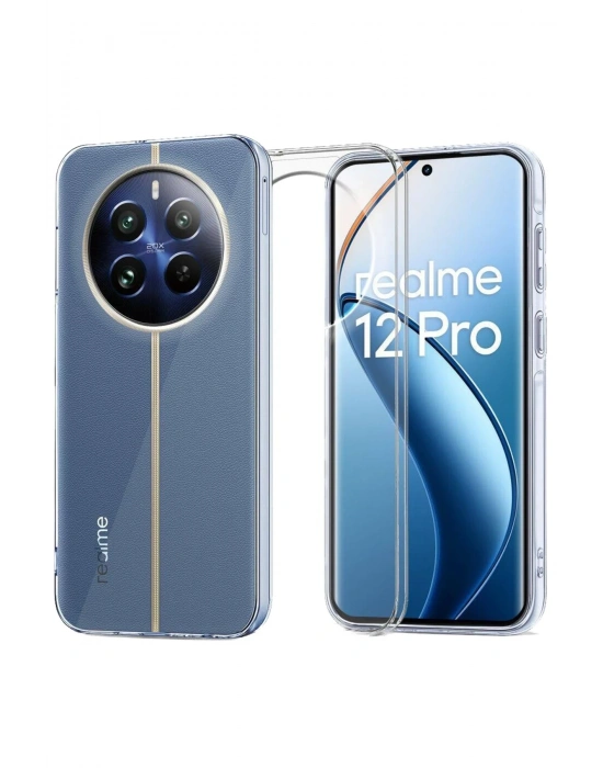 Newface Realme 12 Pro Plus Kılıf Lüx Şeffaf Silikon