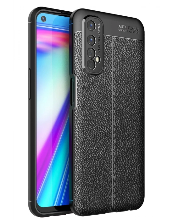 Newface Realme 7 Kılıf Auto Focus Kapak - Siyah