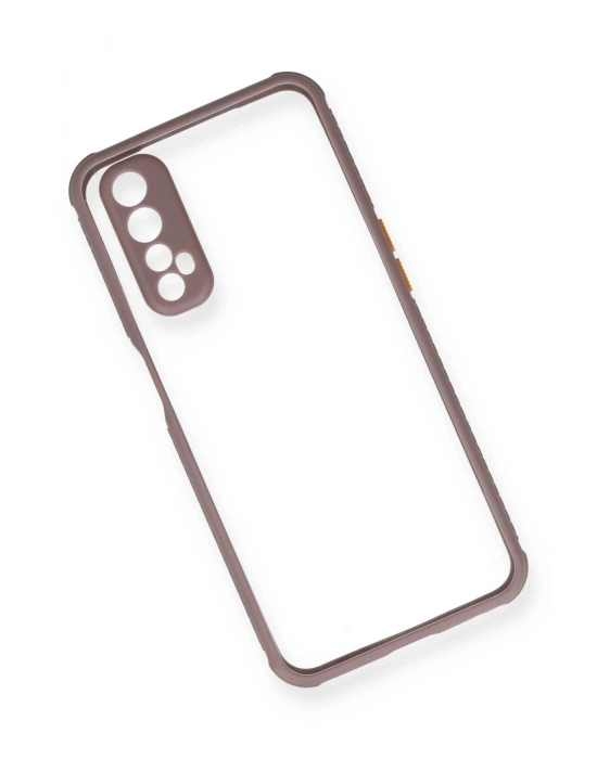 Newface Realme 7 Kılıf Miami Şeffaf Silikon - Açık Mor