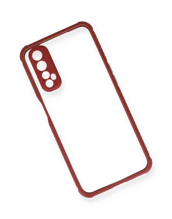 Newface Realme 7 Kılıf Miami Şeffaf Silikon - Fuşya