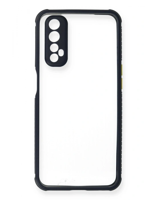 Newface Realme 7 Kılıf Miami Şeffaf Silikon - Lacivert