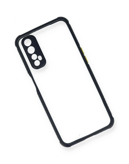 Newface Realme 7 Kılıf Miami Şeffaf Silikon - Lacivert