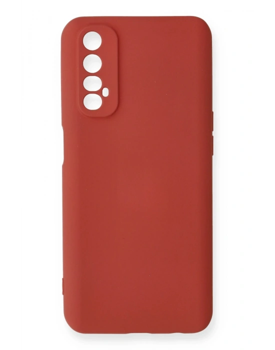 Newface Realme 7 Kılıf Nano içi Kadife Silikon - Kiremit