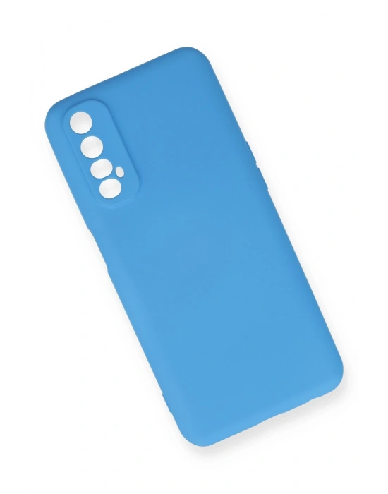 Newface Realme 7 Kılıf Nano içi Kadife Silikon - Mavi