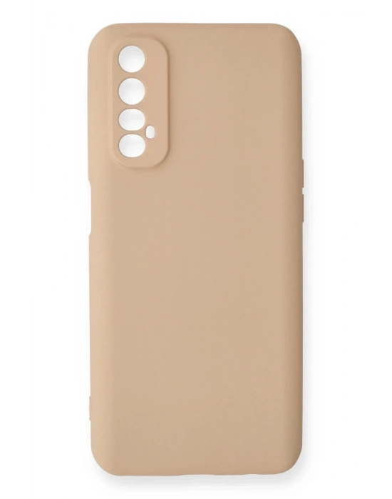 Newface Realme 7 Kılıf Nano içi Kadife Silikon - Pudra