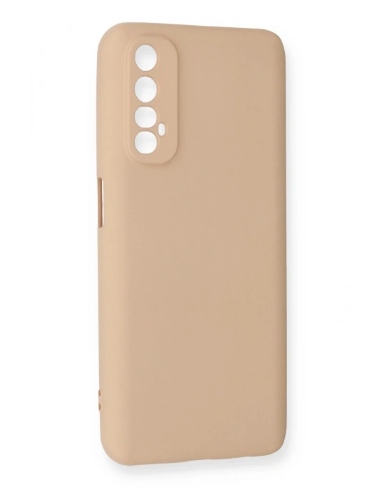Newface Realme 7 Kılıf Nano içi Kadife Silikon - Pudra