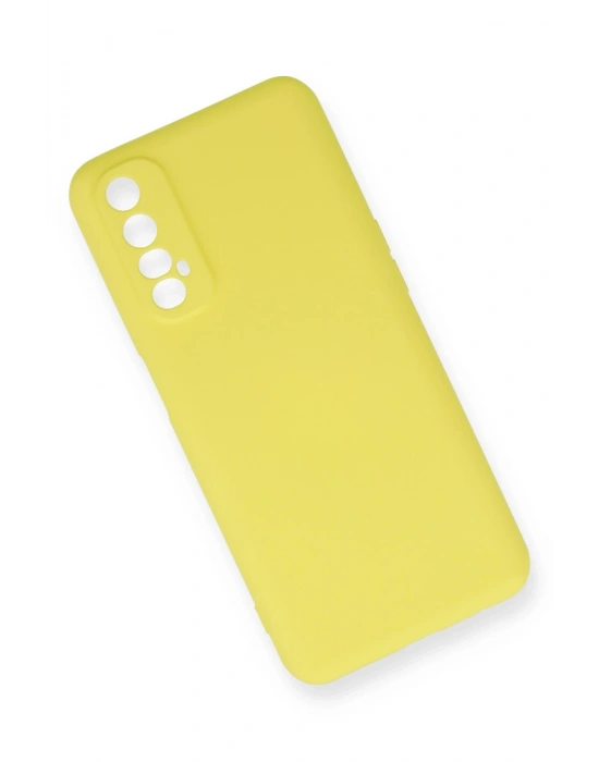 Newface Realme 7 Kılıf Nano içi Kadife Silikon - Sarı