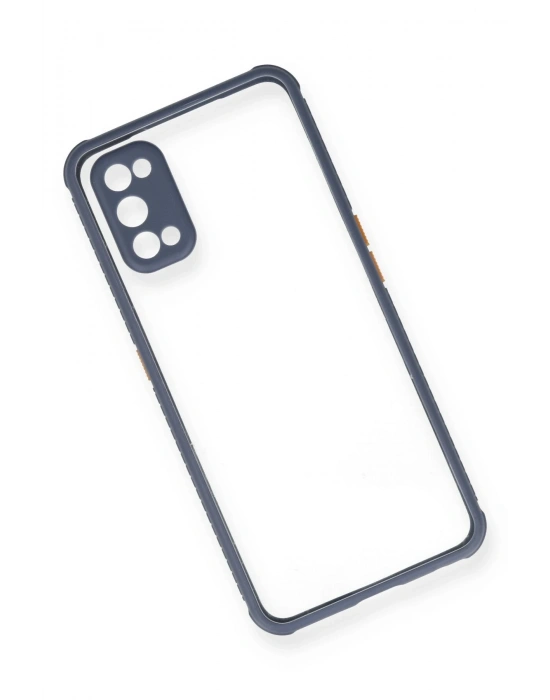 Newface Realme 7 Pro Kılıf Miami Şeffaf Silikon - Gri