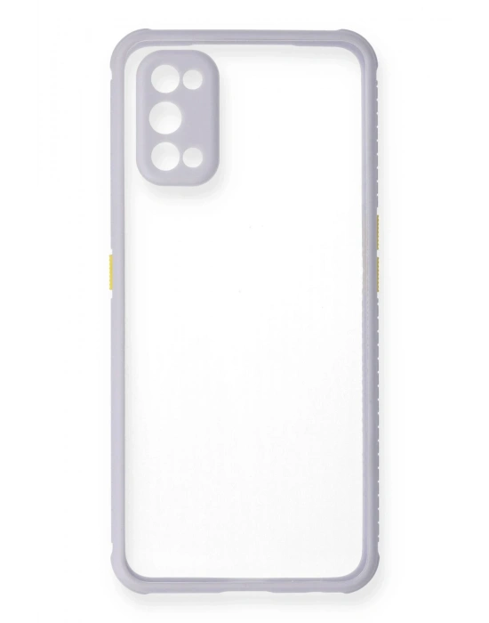 Newface Realme 7 Pro Kılıf Miami Şeffaf Silikon - Lila