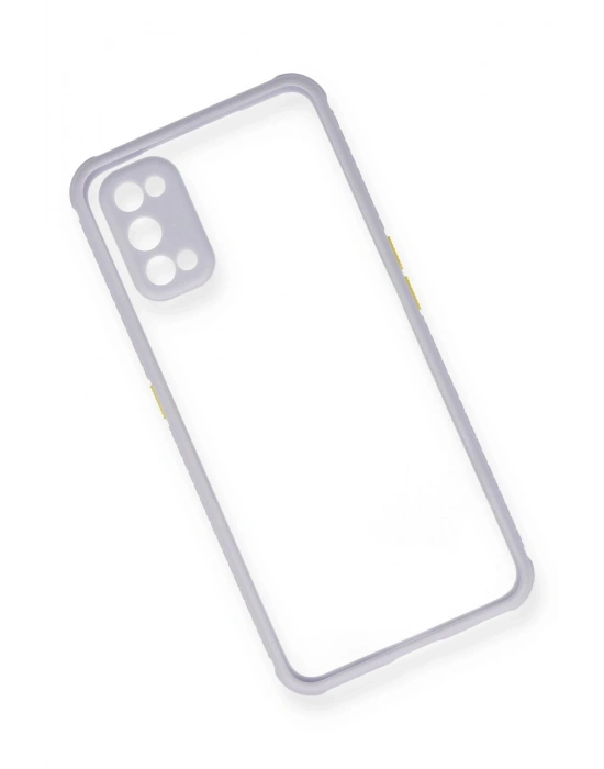 Newface Realme 7 Pro Kılıf Miami Şeffaf Silikon - Lila