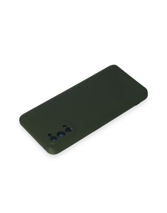 Newface Realme 7 Pro Kılıf Nano içi Kadife Silikon - Koyu Yeşil
