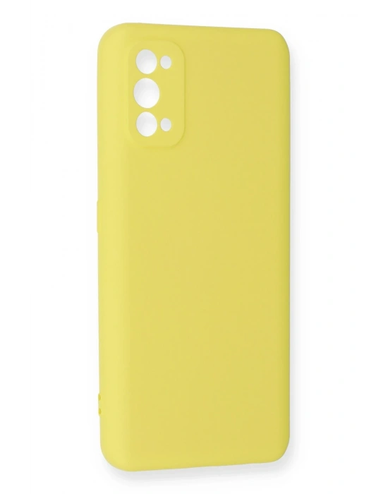 Newface Realme 7 Pro Kılıf Nano içi Kadife Silikon - Sarı