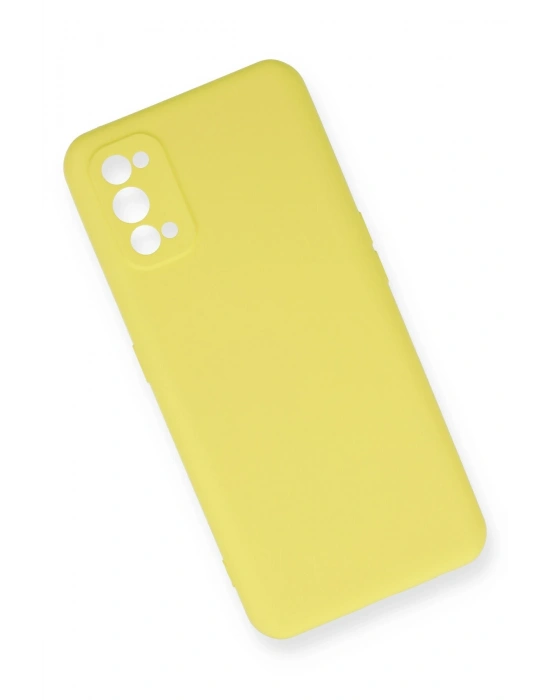 Newface Realme 7 Pro Kılıf Nano içi Kadife Silikon - Sarı