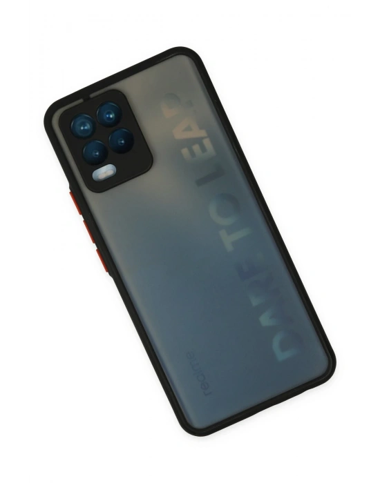 Newface Realme 8 Kılıf Montreal Silikon Kapak - Siyah