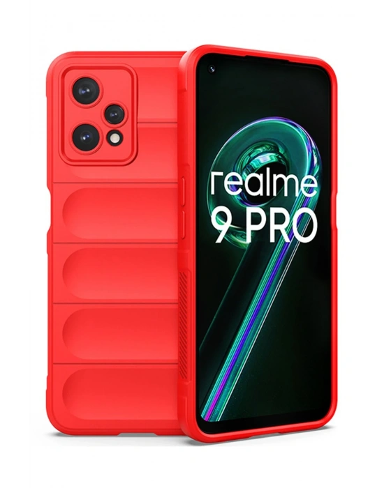 Newface Realme 9 Pro 5G Kılıf Optimum Silikon - Kırmızı
