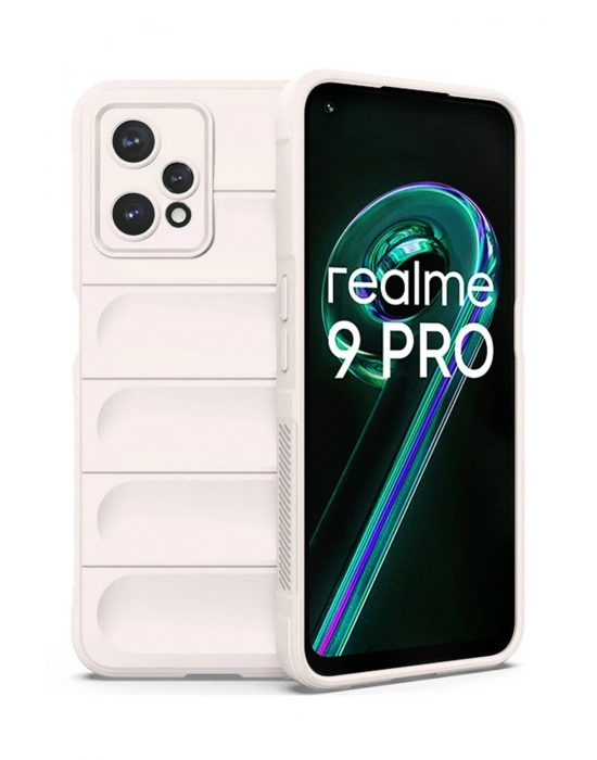 Newface Realme 9 Pro 5G Kılıf Optimum Silikon - Krem