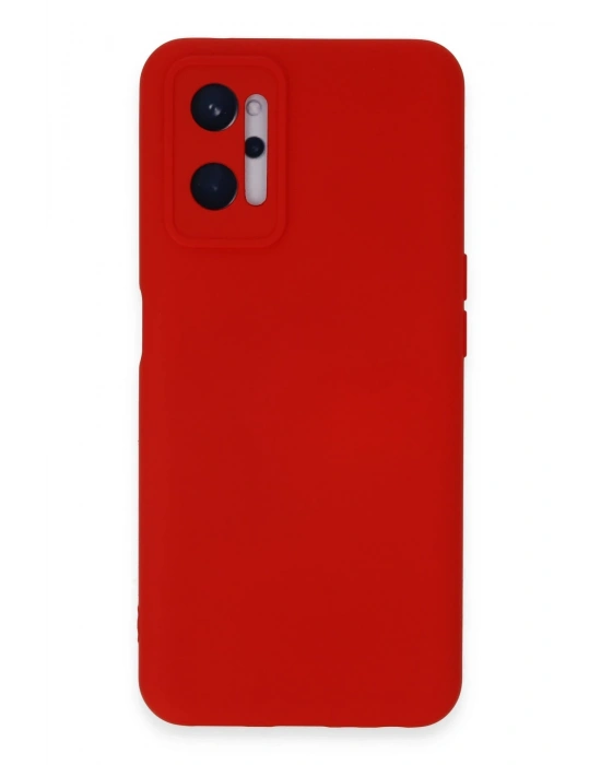 Newface Realme 9i 4G Kılıf Nano içi Kadife Silikon - Kırmızı
