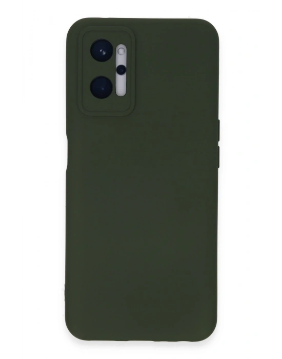 Newface Realme 9i 4G Kılıf Nano içi Kadife Silikon - Koyu Yeşil