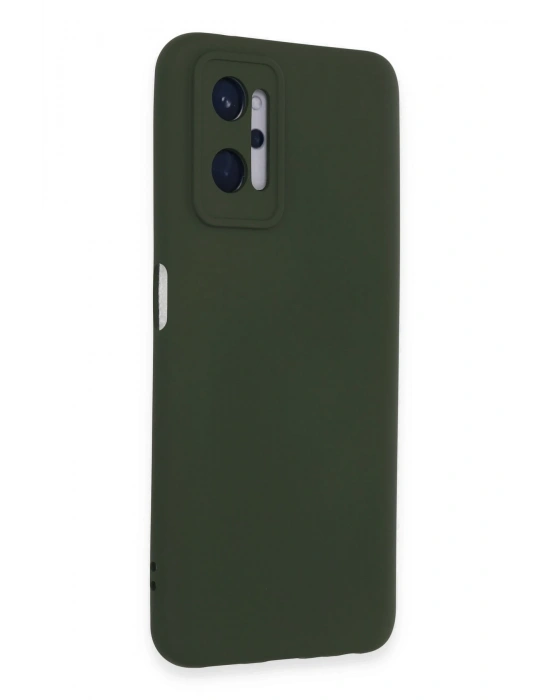 Newface Realme 9i 4G Kılıf Nano içi Kadife Silikon - Koyu Yeşil