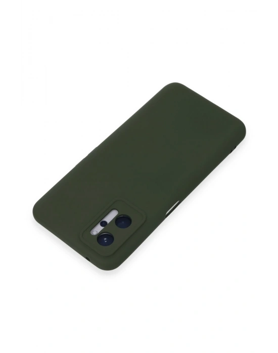 Newface Realme 9i 4G Kılıf Nano içi Kadife Silikon - Koyu Yeşil