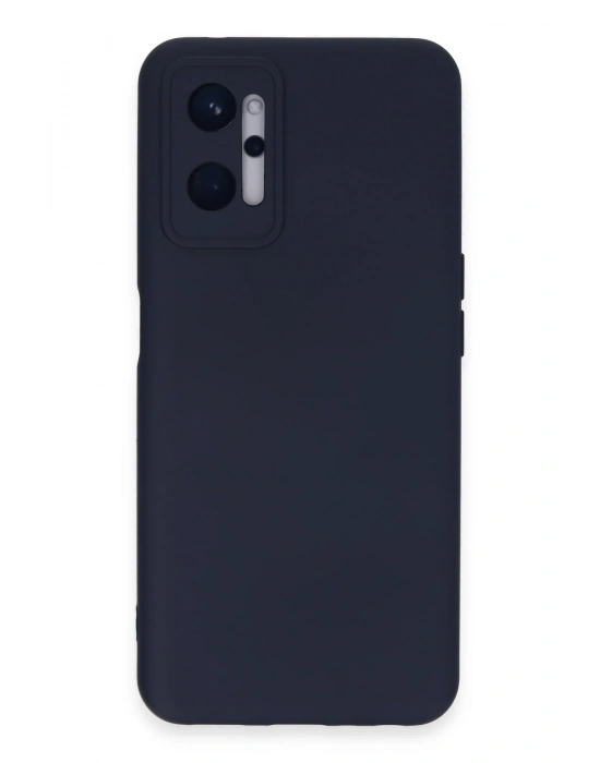 Newface Realme 9i 4G Kılıf Nano içi Kadife Silikon - Lacivert