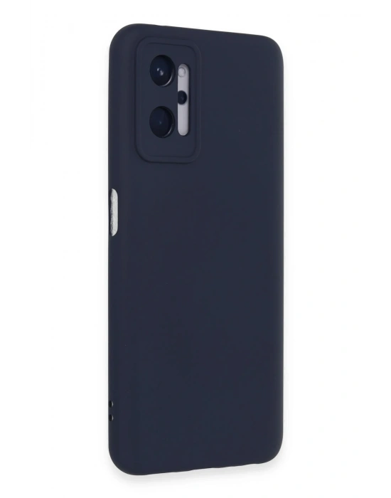 Newface Realme 9i 4G Kılıf Nano içi Kadife Silikon - Lacivert