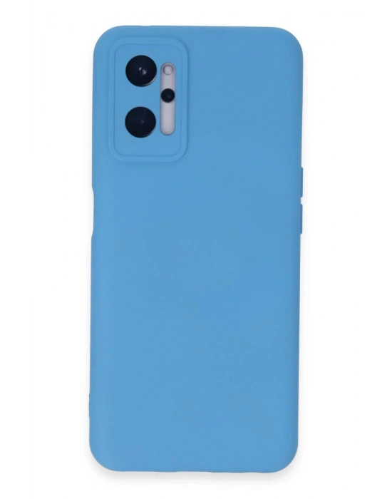 Newface Realme 9i 4G Kılıf Nano içi Kadife Silikon - Mavi