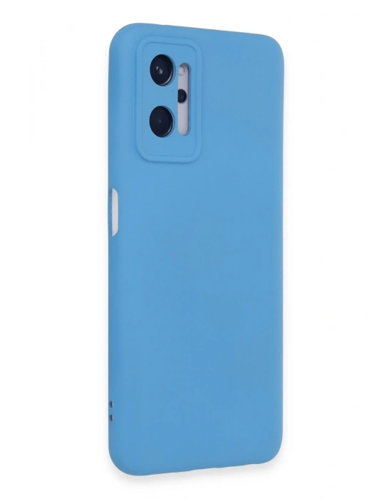 Newface Realme 9i 4G Kılıf Nano içi Kadife Silikon - Mavi