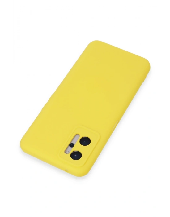 Newface Realme 9i 4G Kılıf Nano içi Kadife Silikon - Sarı