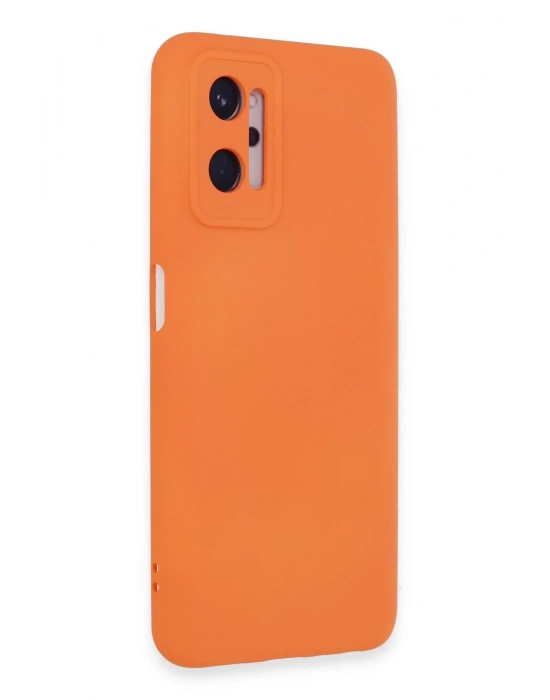 Newface Realme 9i 4G Kılıf Nano içi Kadife Silikon - Turuncu