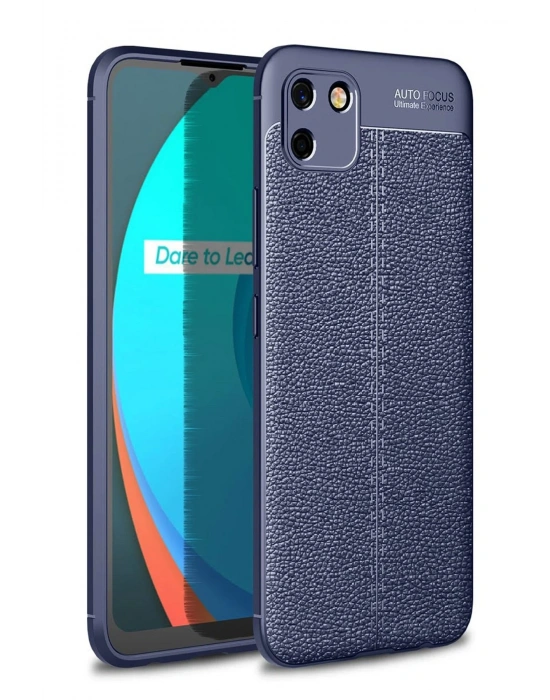 Newface Realme C11 2021 Kılıf Auto Focus Kapak - Lacivert