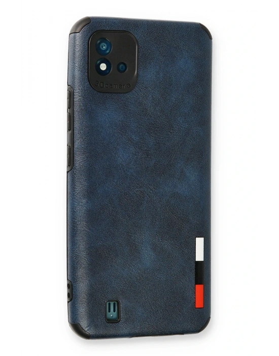 Newface Realme C11 2021 Kılıf Loop Deri Silikon - Lacivert