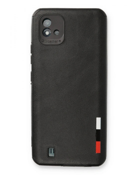 Newface Realme C11 2021 Kılıf Loop Deri Silikon - Siyah
