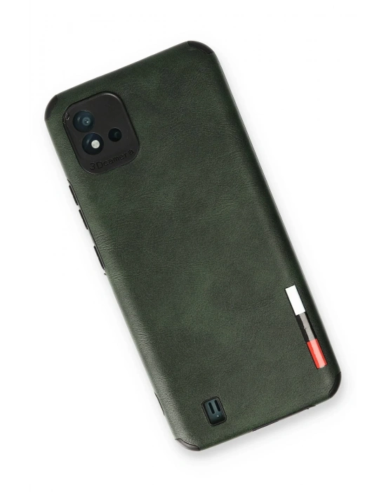 Newface Realme C11 2021 Kılıf Loop Deri Silikon - Yeşil