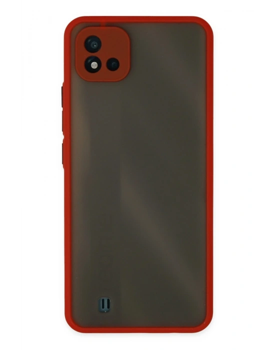 Newface Realme C11 2021 Kılıf Montreal Silikon Kapak - Kırmızı