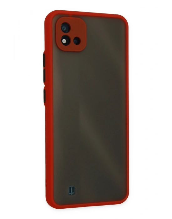 Newface Realme C11 2021 Kılıf Montreal Silikon Kapak - Kırmızı