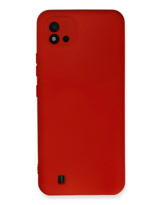 Newface Realme C11 2021 Kılıf Nano içi Kadife Silikon - Kırmızı