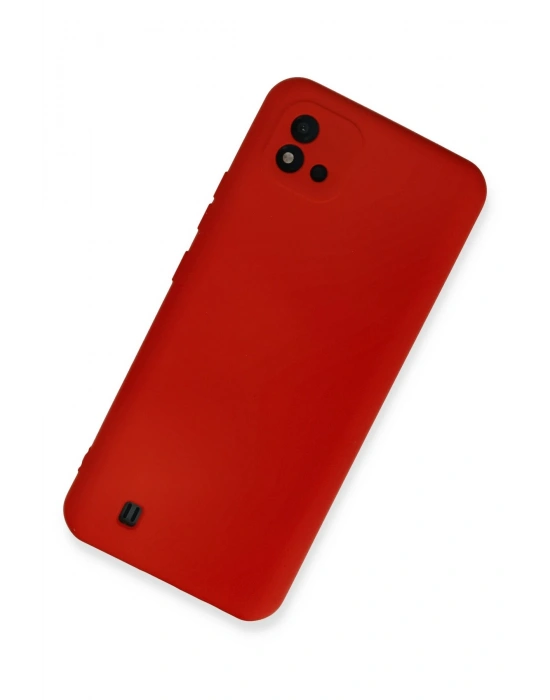 Newface Realme C11 2021 Kılıf Nano içi Kadife Silikon - Kırmızı