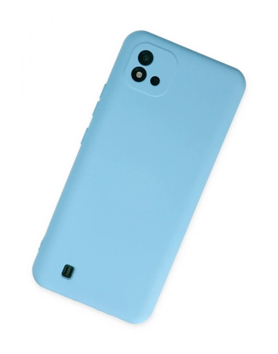 Newface Realme C11 2021 Kılıf Nano içi Kadife Silikon - Mavi