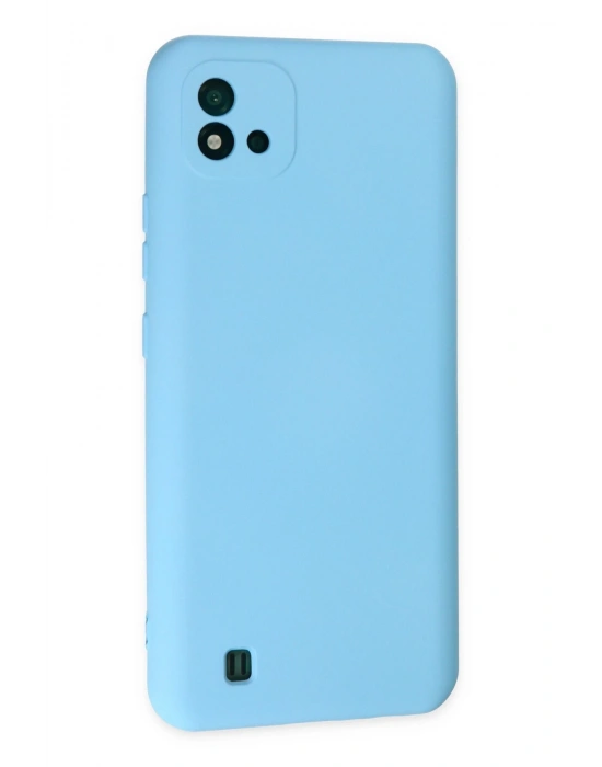 Newface Realme C11 2021 Kılıf Nano içi Kadife Silikon - Mavi