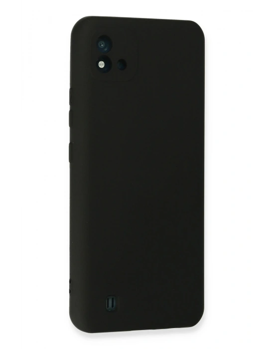 Newface Realme C11 2021 Kılıf Nano içi Kadife Silikon - Siyah