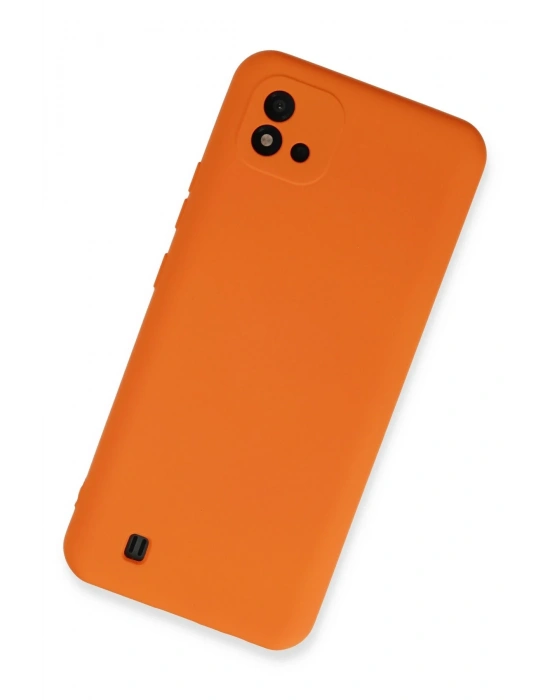 Newface Realme C11 2021 Kılıf Nano içi Kadife Silikon - Turuncu