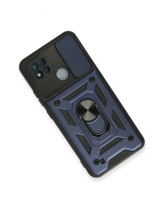 Newface Realme C11 2021 Kılıf Pars Lens Yüzüklü Silikon - Lacivert