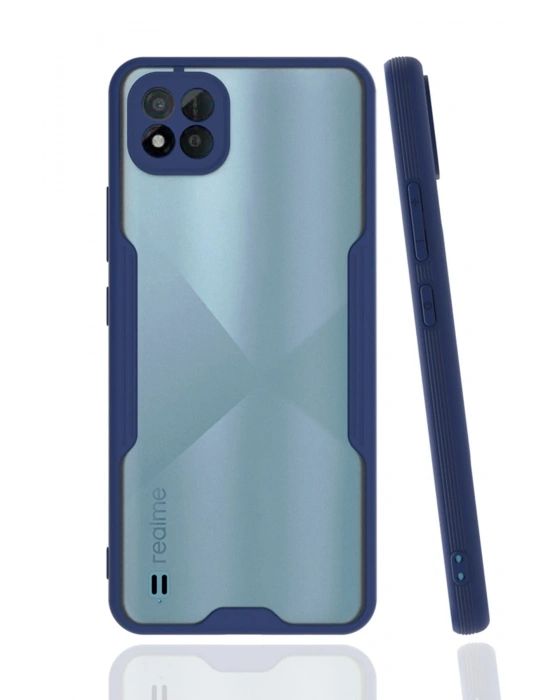 Newface Realme C11 2021 Kılıf Platin Silikon - Lacivert