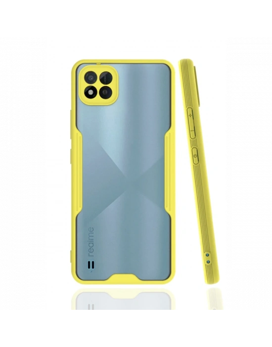 Newface Realme C11 2021 Kılıf Platin Silikon - Sarı
