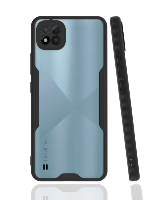 Newface Realme C11 2021 Kılıf Platin Silikon - Siyah